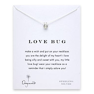 love bug ladybug necklace, sterling silver