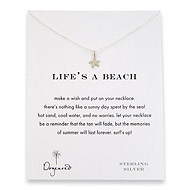 life's a beach reminder necklace with sterling silver starfish