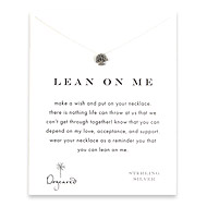 lean on me reminder necklace with sterling silver tree