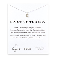 light up the sky moon glow necklace, sterling silver