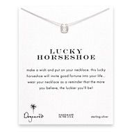 lucky horseshoe, horseshoe necklace, sterling silver