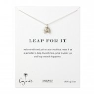 leap for it frog necklace, sterling silver