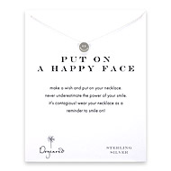 put on a happy face reminder necklace with sterling silver happy face