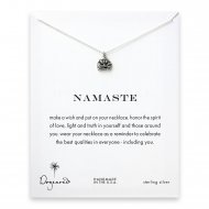 namaste buddha necklace, sterling silver