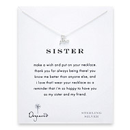 sister hummingbird necklace, sterling silver