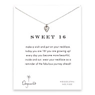 sweet 16 reminder necklace with sterling silver kind heart