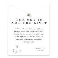 the sky is not the limit reminder necklace with sterling silver airplane