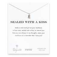 sealed with a kiss envelope necklace, sterling silver