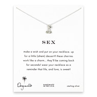 sex reminder necklace with sterling silver cherries