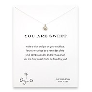 you are sweet reminder necklace with sterling silver strawberry