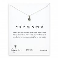 you're nuts! Squirrel necklace, sterling silver