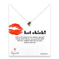 hot chick reminder necklace with sterling silver chick