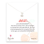 sex reminder necklace with sterling silver cherries