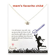 mom's favorite child reminder necklace with sterling silver lucky star