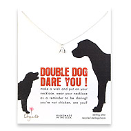 double dog dare you reminder necklace with sterling silver wishbone