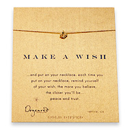 make a wish fleur di lis gold dipped reminder necklace