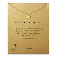 make a wish elephant necklace, gold dipped