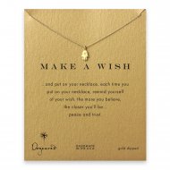 make a wish hamsa necklace, gold dipped