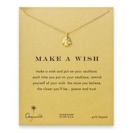 make a wish reminder necklace with gold dipped penguin
