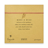 make a wish necklace with gold dipped love struck heart on berry
