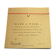 make a wish necklace with gold dipped baby heart on coral