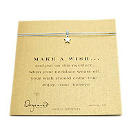 make a wish necklace with gold dipped teeny star on mint
