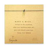 make a wish necklace with gold dipped parrot on evergreen