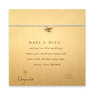 make a wish necklace with gold dipped airplane on ocean
