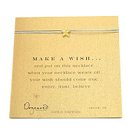 make a wish necklace with gold dipped lucky star on ocean... the original