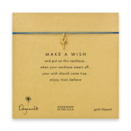 make a wish necklace with gold dipped ankh on royal