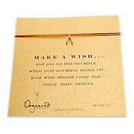 make a wish necklace with gold dipped wishbone... the original - 18 inch
