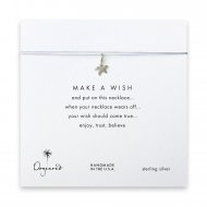 make a wish starfish necklace on silver, sterling silver