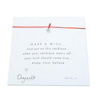 make a wish necklace with sterling silver teeny star on red