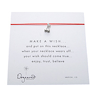 make a wish necklace with sterling silver cherries on red
