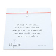 make a wish necklace with sterling silver petite heart on coral