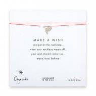 make a wish hummingbird necklace on coral, sterling silver