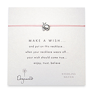 make a wish necklace with sterling silver rabbit on pink... the original