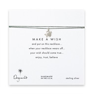make a wish sea turtle necklace on evergreen, sterling silver