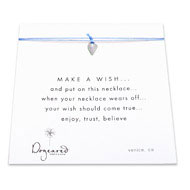 make a wish necklace with sterling silver petite heart on ocean