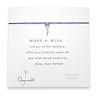make a wish necklace with sterling silver kite on royal... the original