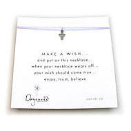 make a wish necklace with sterling silver angel on lavender