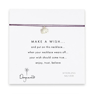 make a wish elephant necklace on amethyst, sterling silver