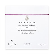 make a wish necklace with sterling silver open fleur de lis on amethyst