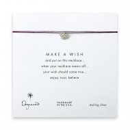 make a wish lotus necklace on amethyst, sterling silver