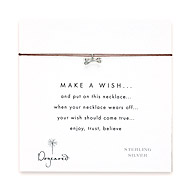 make a wish necklace with sterling silver dog bone on tobacco