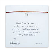 make a wish necklace with sterling silver wishbone on tobacco... the original