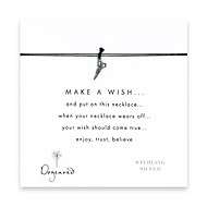 make a wish necklace with sterling silver scissors on black