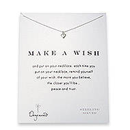 make a wish cupid heart sterling silver reminder necklace