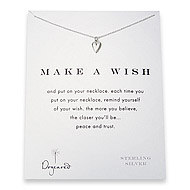 make a wish kind heart sterling silver reminder necklace