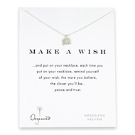 make a wish elephant sterling silver reminder necklace
